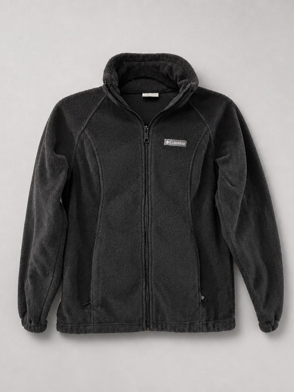 Columbia Kids Black Full-Zip Puffer-Style Fleece Jacket